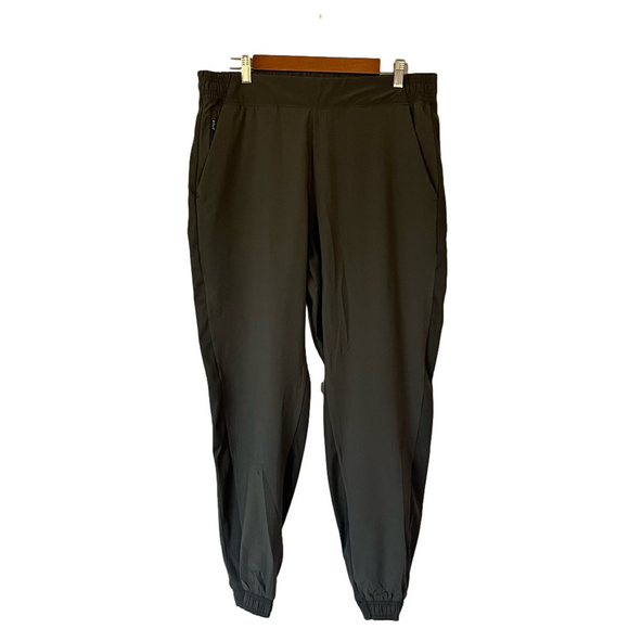 Athleta Brooklyn Jogger Textured Olive Green Size 14 - Picture 3 of 14